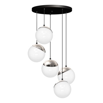Luster na lanku SFERA 5xE14/40W/230V