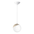 Luster na lanku SFERA WOOD 1xE14/40W/230V