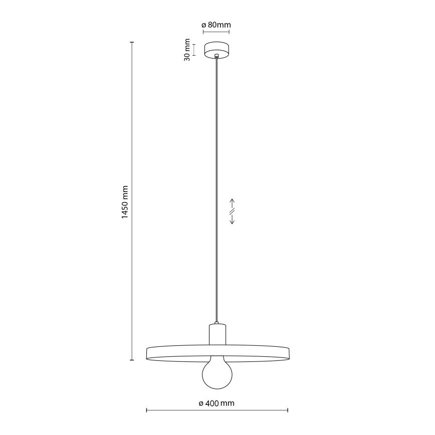 Luster na lanku SILA 1xE27/15W/230V pr. 40 cm béžová/tehlová