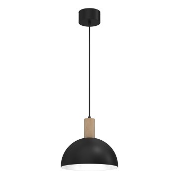 Luster na lanku SINGLE 1xE27/60W/230V pr. 30 cm drevo