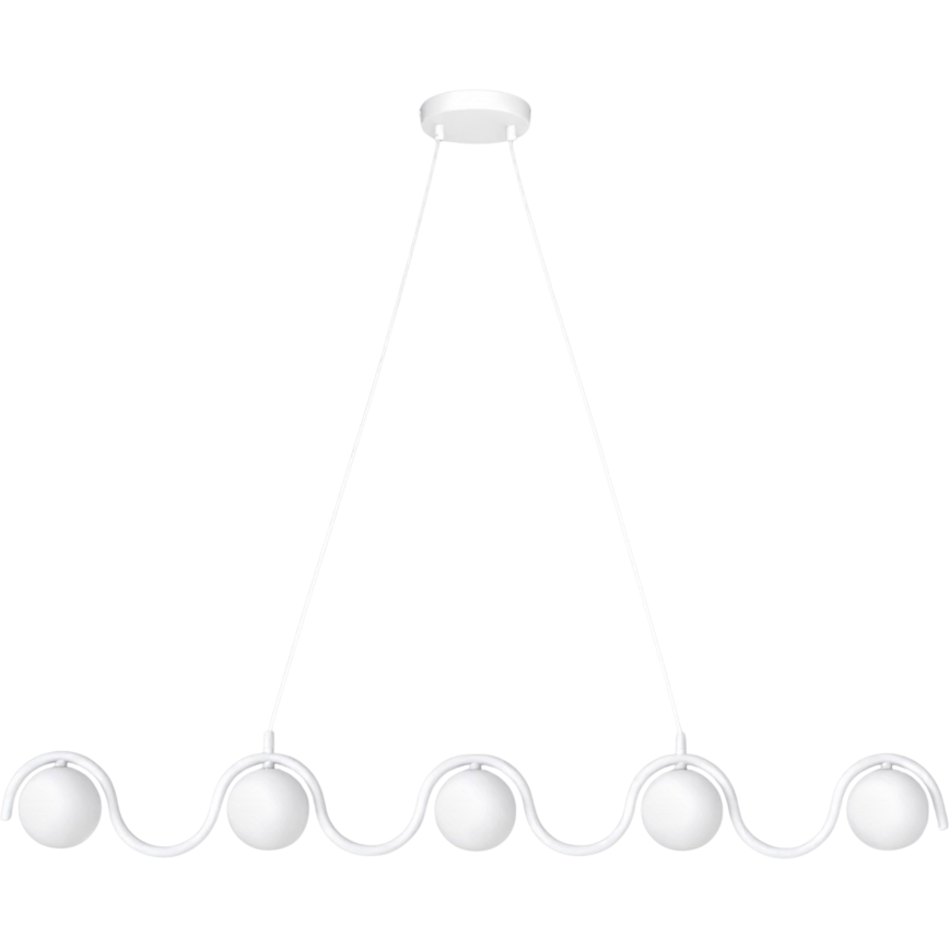 Luster na lanku SINUS 5xG9/8W/230V biely