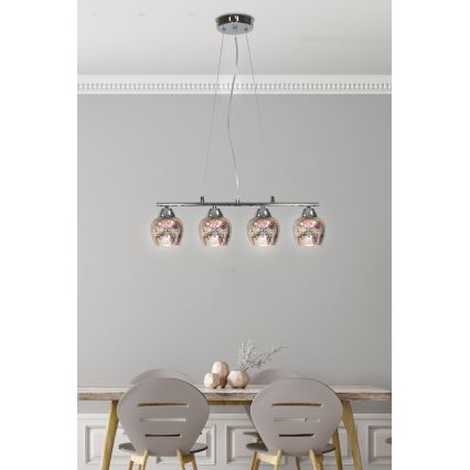 Luster na lanku SIRIUS 4xE27/60W/230V