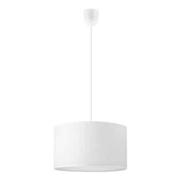 Luster na lanku SIRJA PLISADO 1xE27/15W/230V pr. 35 cm biela