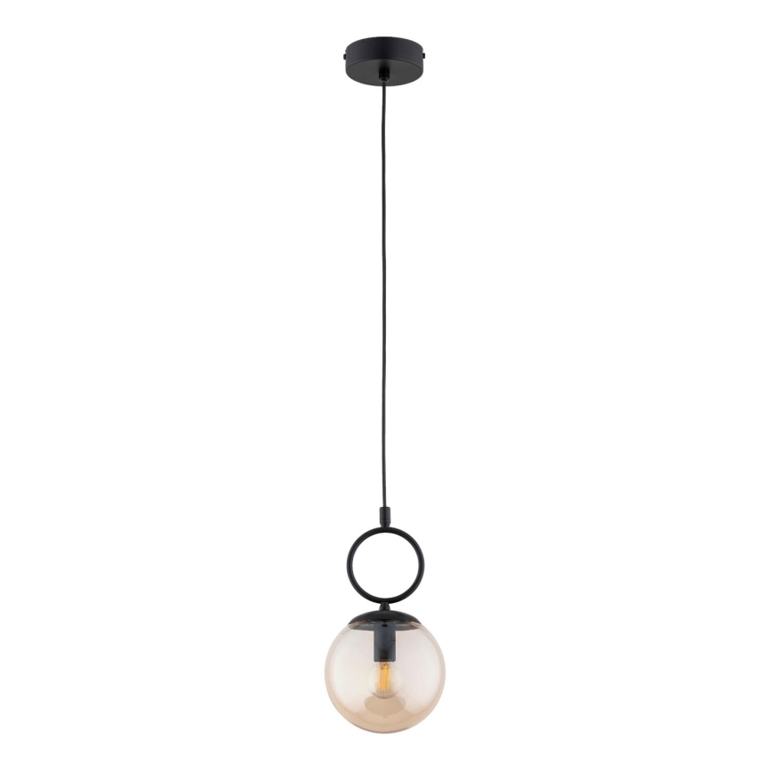 Luster na lanku SITRO 1xE14/10W/230V čierna/dymová béžová