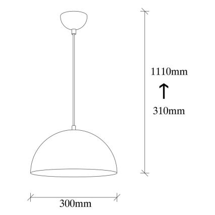 Luster na lanku SIVANI 1xE27/40W/230V biela