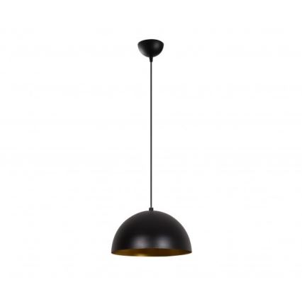 Luster na lanku SIVANI 1xE27/40W/230V pr. 30 cm čierna/medená