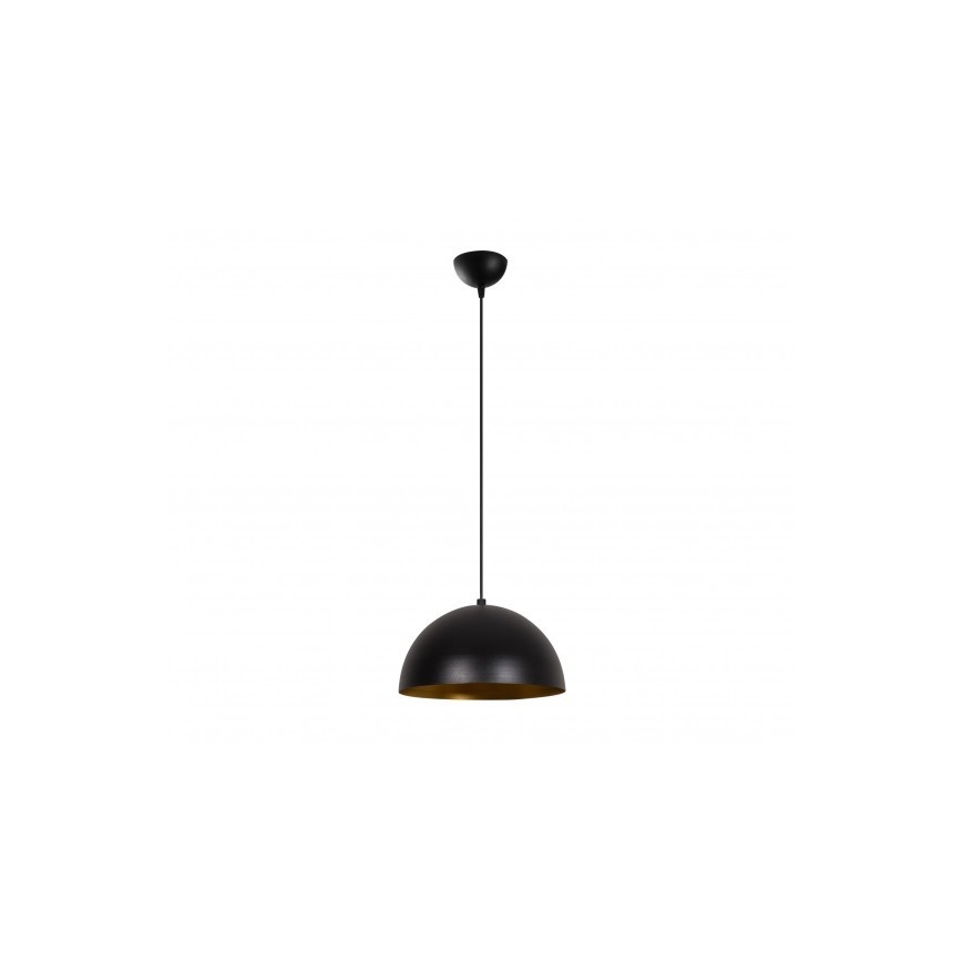 Luster na lanku SIVANI 1xE27/40W/230V pr. 30 cm čierna/medená