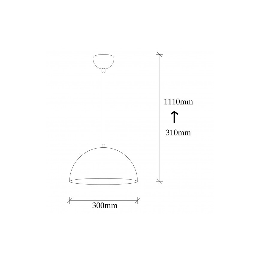 Luster na lanku SIVANI 1xE27/40W/230V pr. 30 cm čierna/medená