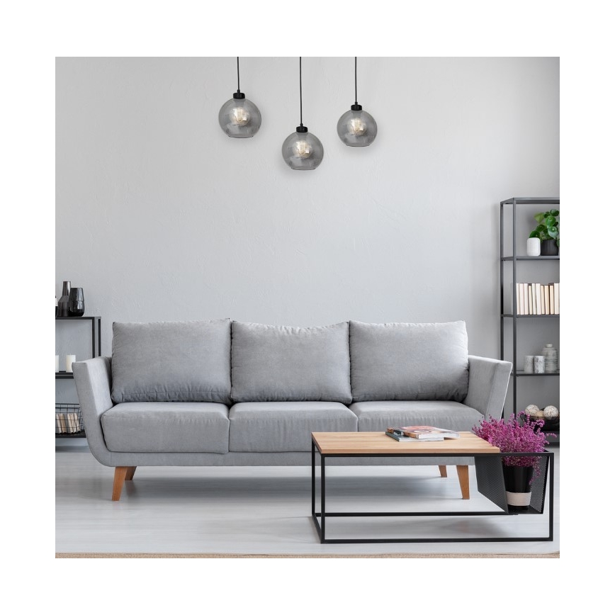 Luster na lanku SOFIA 3xE27/60W/230V čierna