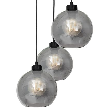 Luster na lanku SOFIA 3xE27/60W/230V čierna