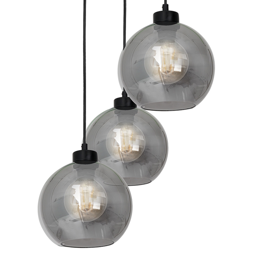 Luster na lanku SOFIA 3xE27/60W/230V čierna