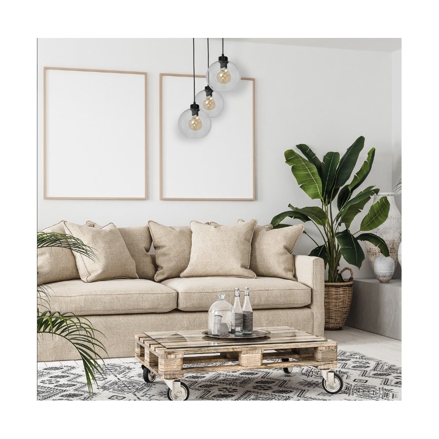 Luster na lanku SOFIA 3xE27/60W/230V číra