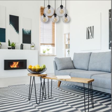 Luster na lanku SOFIA 5xE27/60W/230V číra