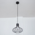 Luster na lanku SOLANO 1xE27/15W/230V čierna/lesklý chróm