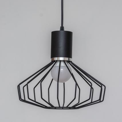 Luster na lanku SOLANO 3xE27/15W/230V čierna/lesklý chróm