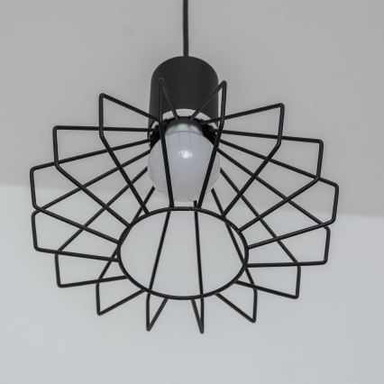 Luster na lanku SOLANO 3xE27/15W/230V čierna/lesklý chróm