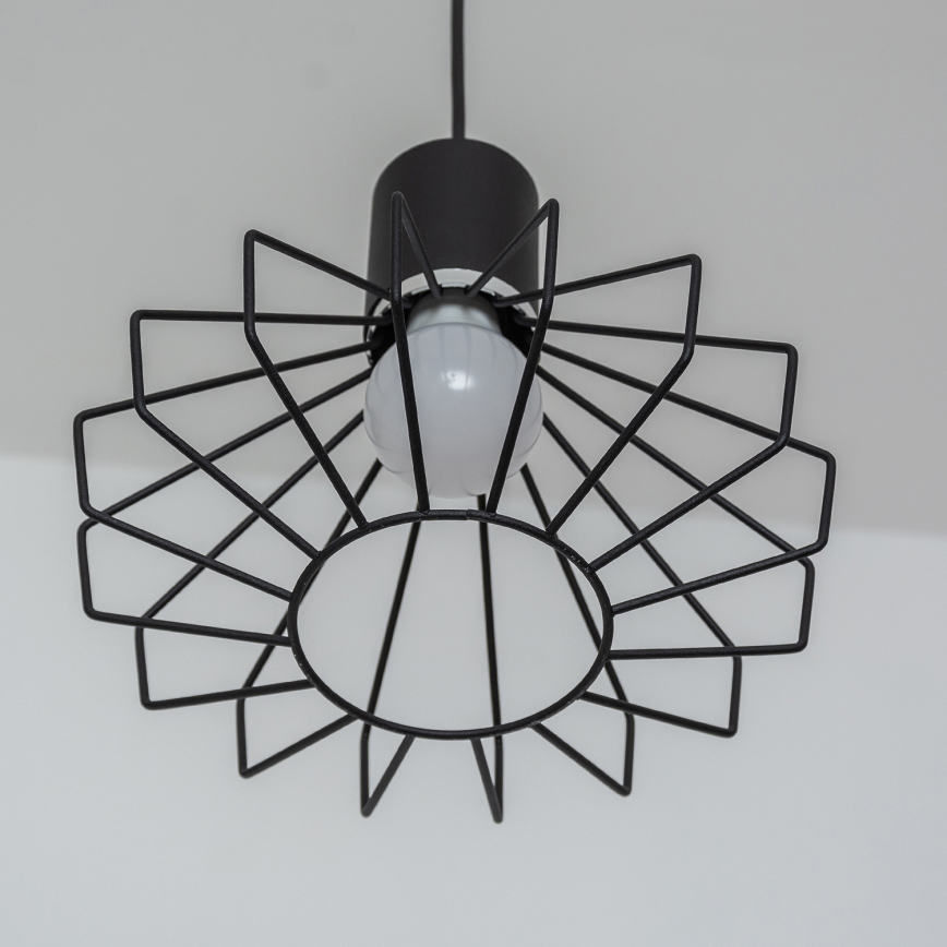 Luster na lanku SOLANO 3xE27/15W/230V čierna/lesklý chróm