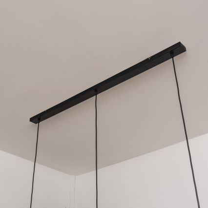 Luster na lanku SOLANO 3xE27/15W/230V čierna/lesklý chróm