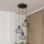 Luster na lanku SOLANO 3xE27/15W/230V čierna/lesklý chróm