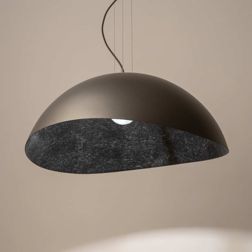 Luster na lanku SOLARIS 1xE27/60W/230V pr. 69 cm strieborná/čierna
