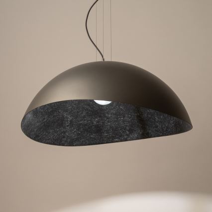Luster na lanku SOLARIS 1xE27/60W/230V pr. 89 cm strieborná/čierna