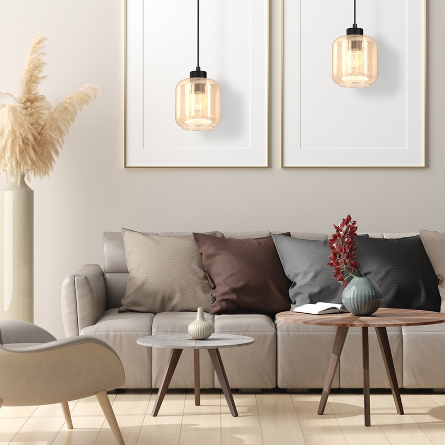 Luster na lanku SOMBRA 1xE27/60W/230V béžová