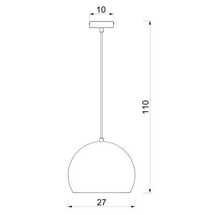 Luster na lanku SOOL 1xE27/15W/230V pr. 27 cm krémový