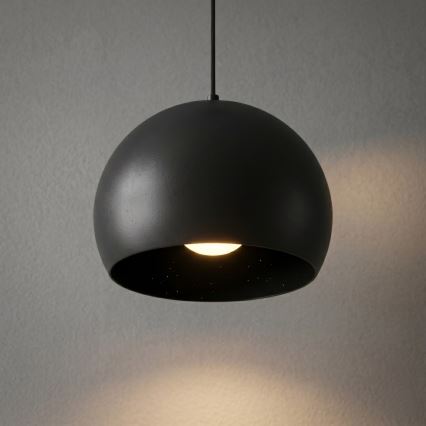 Luster na lanku SOOL 1xE27/15W/230V priemer 27 cm čierny