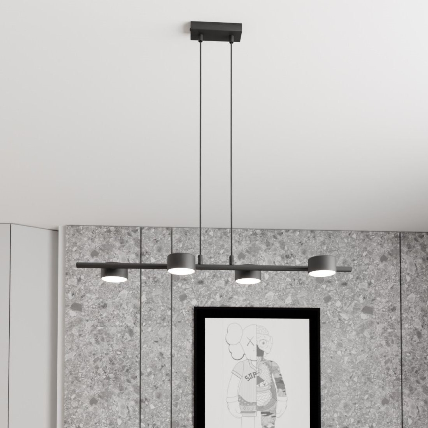 Luster na lanku SORA 4xGX53/12W/230V čierna