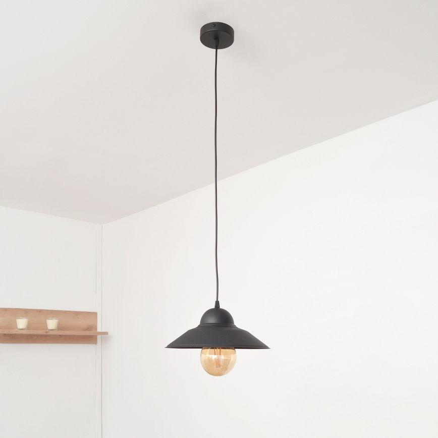 Luster na lanku SORAPIS 1xE27/15W/230V čierna