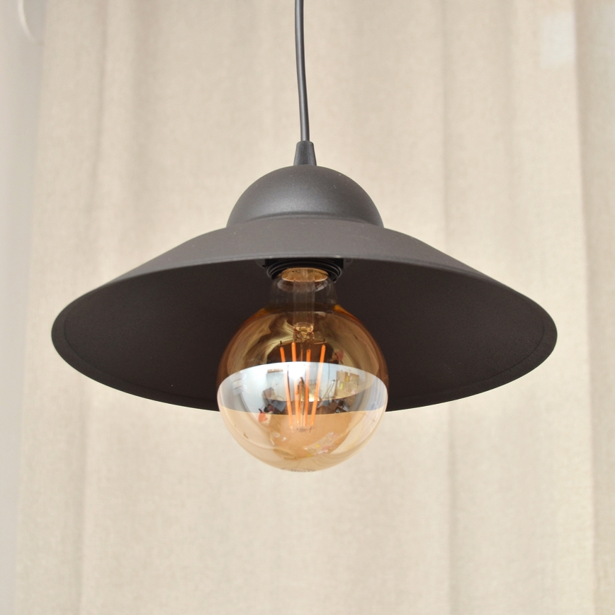 Luster na lanku SORAPIS 1xE27/15W/230V čierna