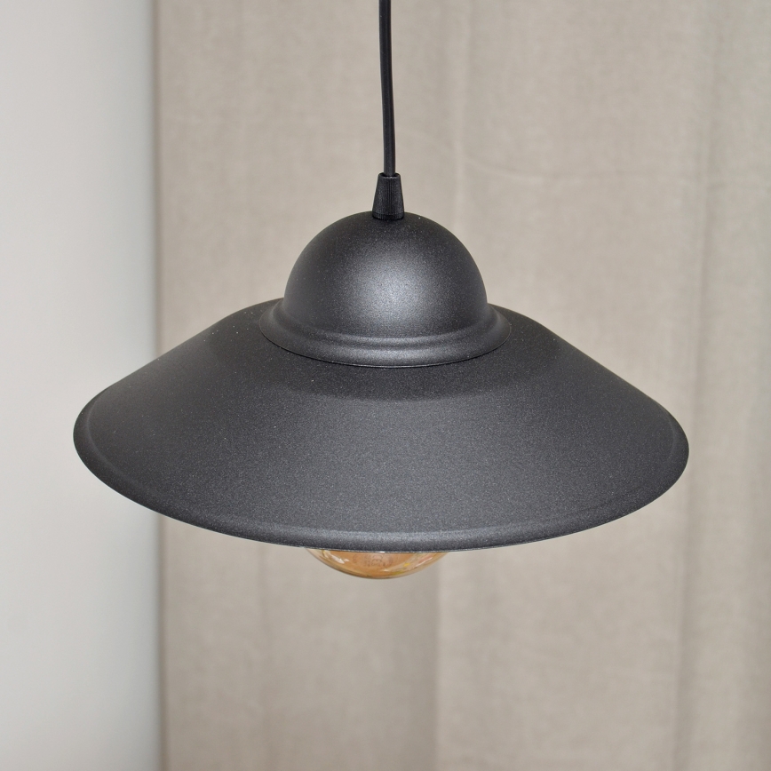 Luster na lanku SORAPIS 1xE27/15W/230V čierna