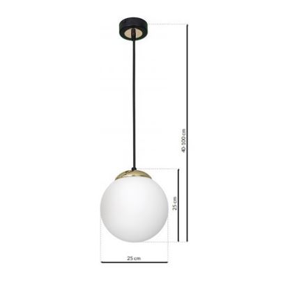 Luster na lanku SPARTA 1xE27/60W/230V