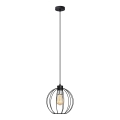Luster na lanku STARLIGHT 1xE27/15W/230V čierna/stříbná