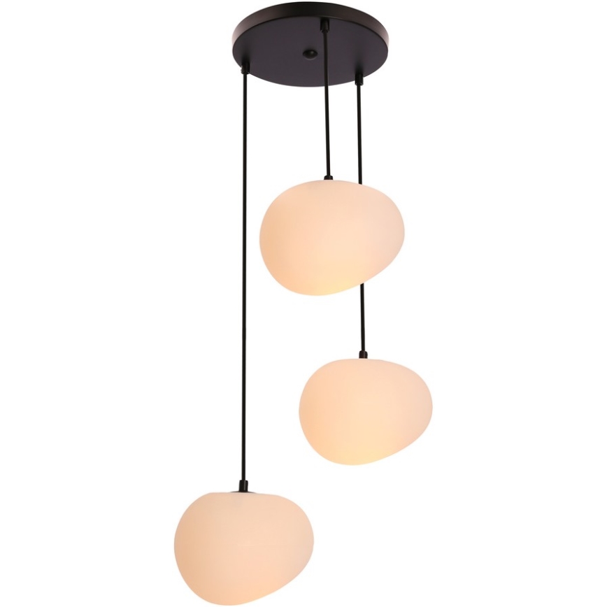 Luster na lanku STONES 3xE27/40W/230V