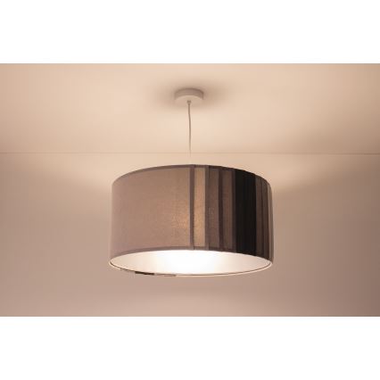 Luster na lanku STRIPES 1xE27/60W/230V pr. 60 cm sivá