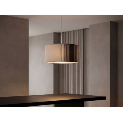 Luster na lanku STRIPES 1xE27/60W/230V pr. 60 cm sivá