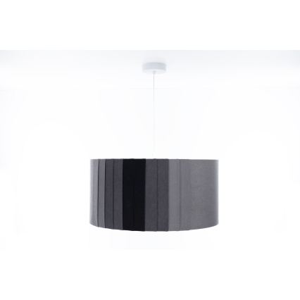 Luster na lanku STRIPES 1xE27/60W/230V pr. 60 cm sivá
