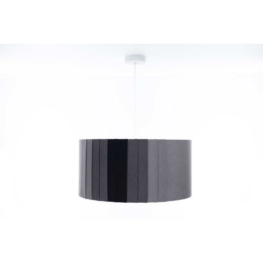 Luster na lanku STRIPES 1xE27/60W/230V pr. 60 cm sivá
