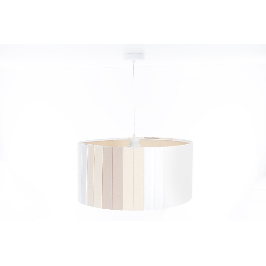 Luster na lanku STRIPES 1xE27/60W/230V priemer 40 cm krémový