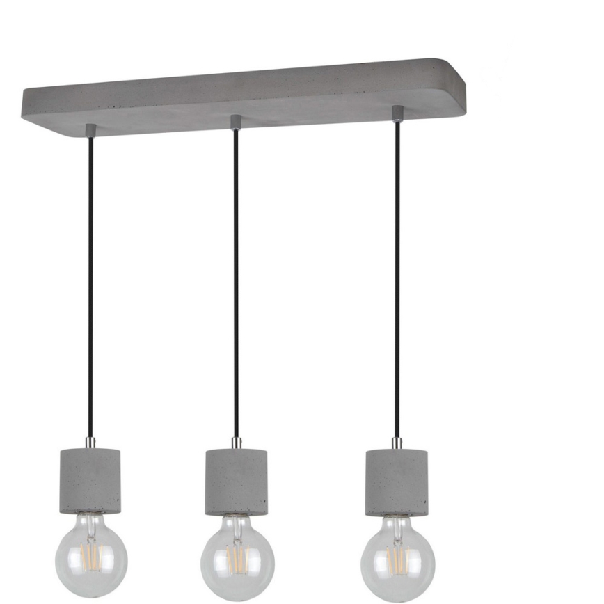 Luster na lanku STRONG 3xE27/60W/230V betón