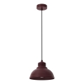 Luster na lanku SVEN 1xE27/15W/230V bordový
