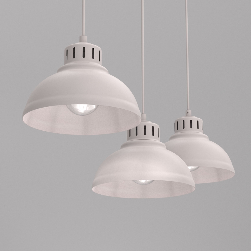 Luster na lanku SVEN 3xE27/15W/230V krémový