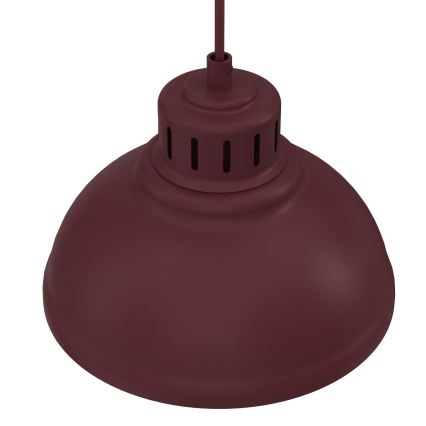 Luster na lanku SVEN 4xE27/15W/230V bordový
