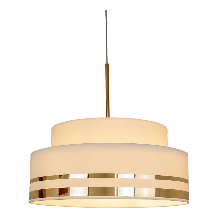 Luster na lanku TAMI 1xE27/60W/230V béžová/zlatá