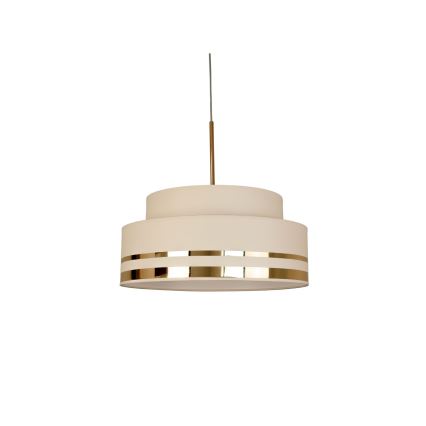 Luster na lanku TAMI 1xE27/60W/230V béžová/zlatá