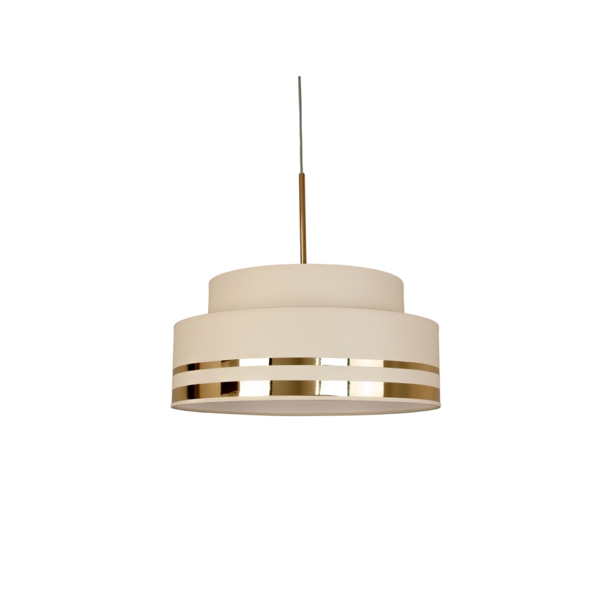 Luster na lanku TAMI 1xE27/60W/230V béžová/zlatá