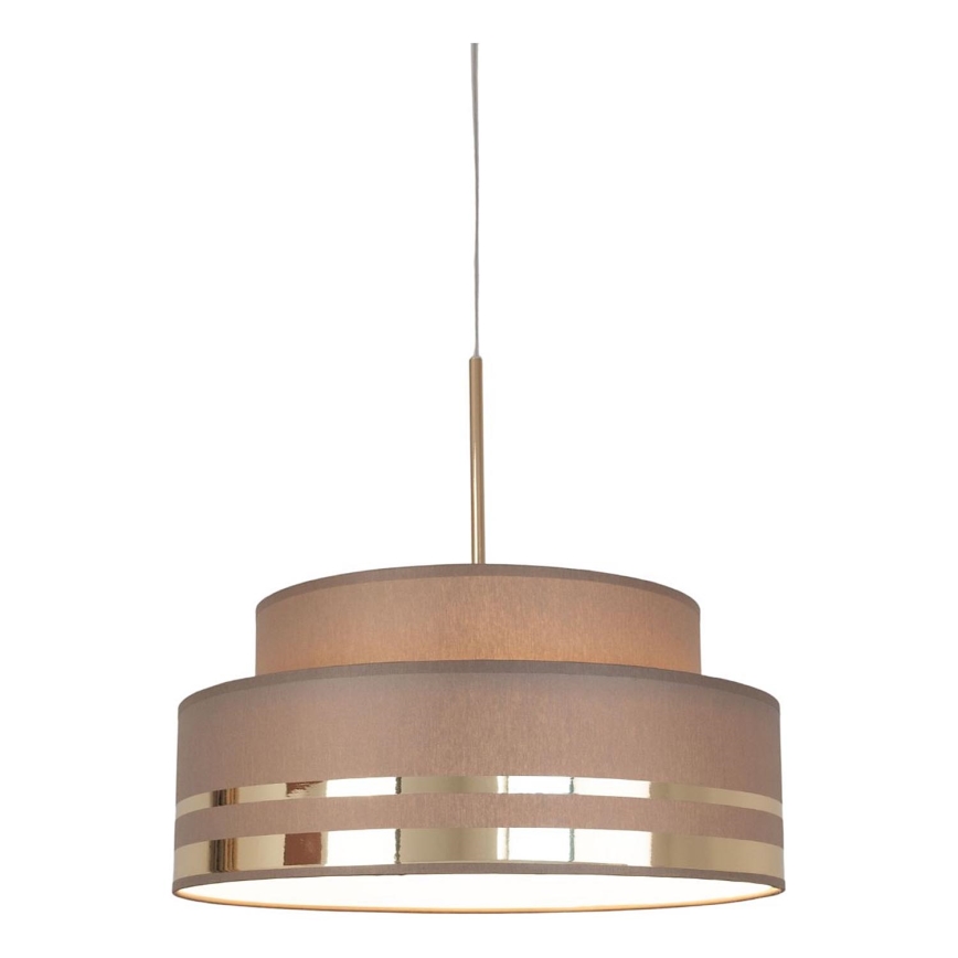 Luster na lanku TAMI 1xE27/60W/230V hnedá/zlatá