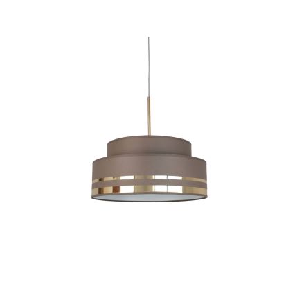 Luster na lanku TAMI 1xE27/60W/230V hnedá/zlatá
