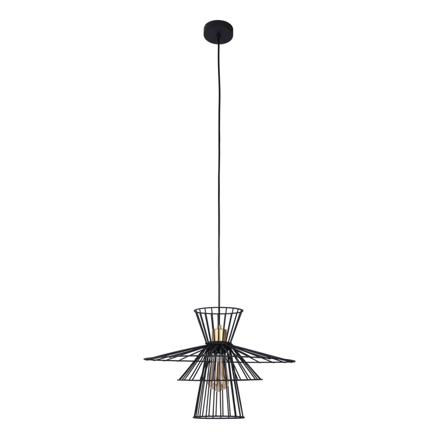 Luster na lanku TAREK 1xE27/40W/230V čierna
